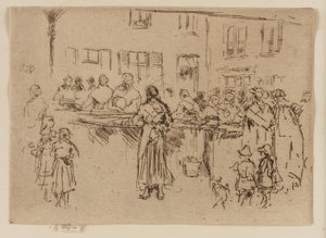Fish Women, Ostend alkotó: James Abbott McNeill Whistler