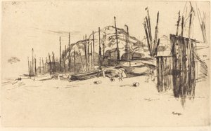 Horgászcsónakok, Hastings alkotó: James Abbott McNeill Whistler