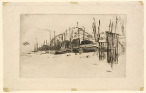 Horgászcsónakok, Hastings alkotó: James Abbott McNeill Whistler