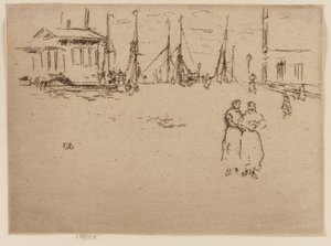 Fishing Quay, Ostend alkotó: James Abbott McNeill Whistler