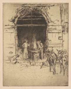 Lángoló Forge alkotó: James Abbott McNeill Whistler