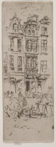 Virágpiac, Brüsszel alkotó: James McNeill Whistler