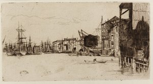 Szabadkereskedelmi rakpart alkotó: James Abbott McNeill Whistler