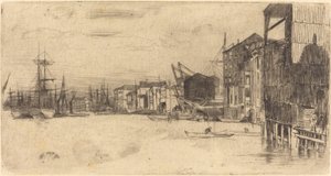 Szabadkereskedelmi rakpart alkotó: James Abbott McNeill Whistler