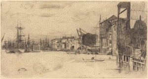 Szabadkereskedelmi rakpart alkotó: James McNeill Whistler