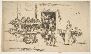 Gyümölcsüzlet, Párizs (zöldség-gyümölcs üzlet, Párizs) alkotó: James McNeill Whistler