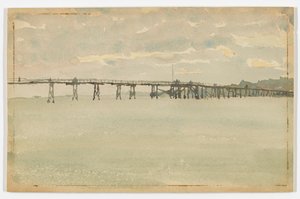 Gray and Silver – Pier, Southend alkotó: James Abbott McNeill Whistler