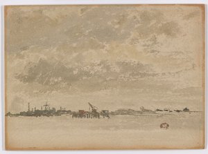 Szürke és ezüst – lila alkotó: James Abbott McNeill Whistler