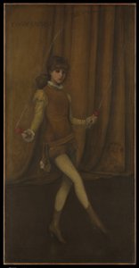 Harmónia sárgában és aranyban: Az aranylány - Connie Gilchrist alkotó: James McNeill Whistler