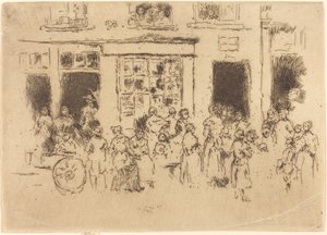 High Street, Brüsszel alkotó: James Abbott McNeill Whistler