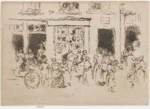 High Street, Brüsszel alkotó: James Abbott McNeill Whistler