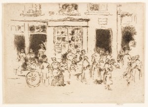 High Street, Brüsszel alkotó: James Abbott McNeill Whistler
