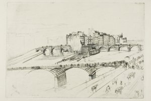 Isle of the City, Párizs alkotó: James Abbott McNeill Whistler