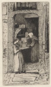 A mustárárusnő, a francia sorozatból (Tizenkét rézkarc a természet után) alkotó: James McNeill Whistler