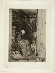 La Vieille aux Loques (Az öregasszony rongyokkal) alkotó: James Abbott McNeill Whistler
