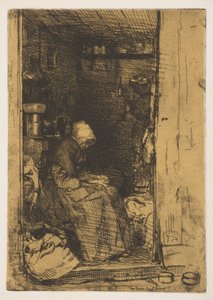 Az öregasszony rongyokkal alkotó: James McNeill Whistler