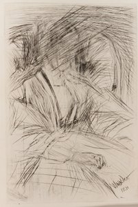 Hölgy egy karosszékben alkotó: James Abbott McNeill Whistler