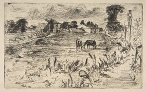 Táj lóval (Táj lovakkal) alkotó: James McNeill Whistler