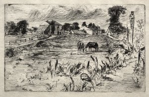 Tájkép lóval alkotó: James McNeill Whistler