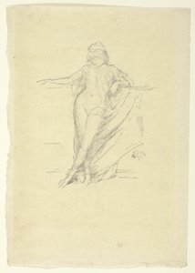 Kis drapériás figura, ferde alkotó: James Abbott McNeill Whistler