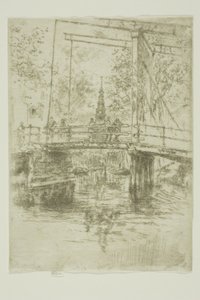 Little Drawbridge, Amszterdam alkotó: James Abbott McNeill Whistler