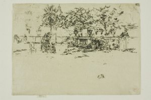 Little Terrace, Luxembourg Gardens alkotó: James Abbott McNeill Whistler