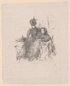 Anya és lánya [La Mère Malade] alkotó: James McNeill Whistler