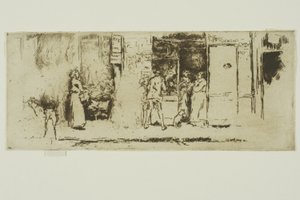 Újságbódé, Rue de Seine alkotó: James Abbott McNeill Whistler
