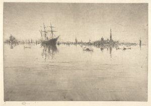 Nocturne, az Első velencei sorozatból (Velence, tizenkét rézkarcból álló sorozat) alkotó: James McNeill Whistler