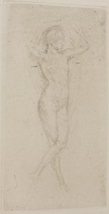 Meztelen lány felemelt karral alkotó: James Abbott McNeill Whistler