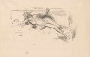Akt modell, fekvő alkotó: James Abbott McNeill Whistler