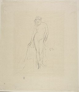 Aktmodell, álló alkotó: James Abbott McNeill Whistler