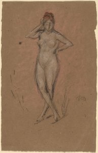 Meztelen, keresztbe tett lábakkal alkotó: James Abbott McNeill Whistler