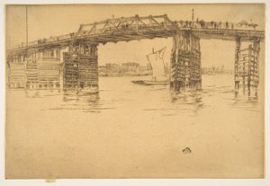 A régi Battersea híd alkotó: James McNeill Whistler