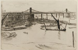 Régi Hungerford híd alkotó: James Abbott McNeill Whistler