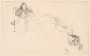 Portrétanulmány: Mrs. Philip, No. 4 [Studies of the Philips] alkotó: James Abbott McNeill Whistler