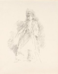 Egy kalapot viselő fiatal nő portréja [Miss Seaton] alkotó: James Abbott McNeill Whistler