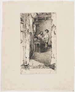 Rag Pickers, Mouffetard kerület, Párizs alkotó: James Abbott McNeill Whistler
