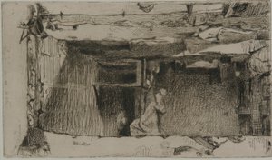 Rag Pickers, Mouffetard kerület, Párizs alkotó: James Abbott McNeill Whistler