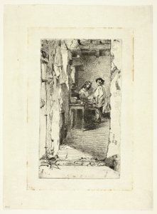Rag Pickers, Mouffetard kerület, Párizs alkotó: James Abbott McNeill Whistler
