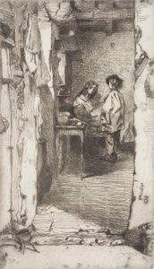 Rongyszedők, Mouffetard negyed, Párizs alkotó: James McNeill Whistler
