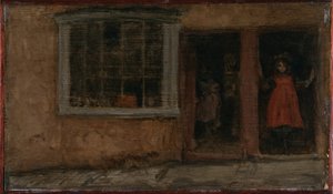 Rose and Red: A fodrászüzlet, Lyme Regis  alkotó: James McNeill Whistler