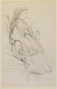 Ülő nő, dohányzik alkotó: James Abbott McNeill Whistler