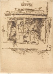 Borotválkozás és samponozás alkotó: James Abbott McNeill Whistler