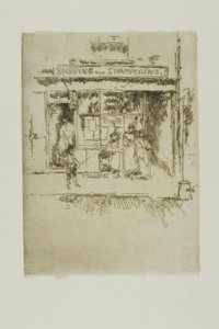 Borotválkozás és samponozás alkotó: James Abbott McNeill Whistler