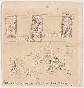 A pávaszoba vázlata alkotó: James McNeill Whistler