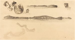 Vázlatok a partfelmérő táblán alkotó: James Abbott McNeill Whistler
