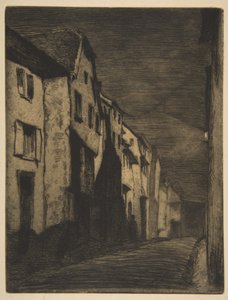 Utca Saverne-ban alkotó: James McNeill Whistler