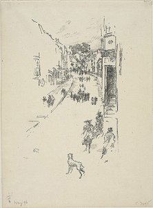Vasárnap, Lyme Regis alkotó: James Abbott McNeill Whistler