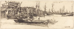 Temze raktárak alkotó: James Abbott McNeill Whistler